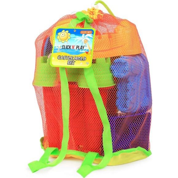 Toddler Beach Toys for Kids 3-10 - 13 Piece Sand Toys - Picture 1 of 7